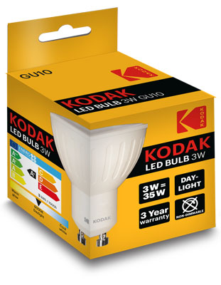 Bombilla LED dicroica Kodak GU10 3W DIA